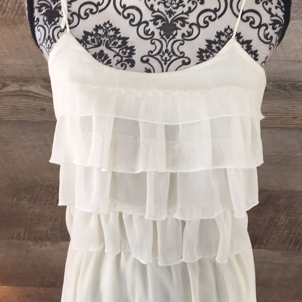Off White Boho Romantic High Low Dress - Picture 2 of 4